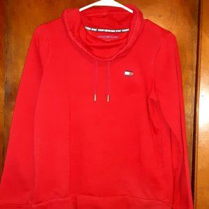 Tommy Hilfiger Sport pull-over sweatshirt, drawstring neck, red, small